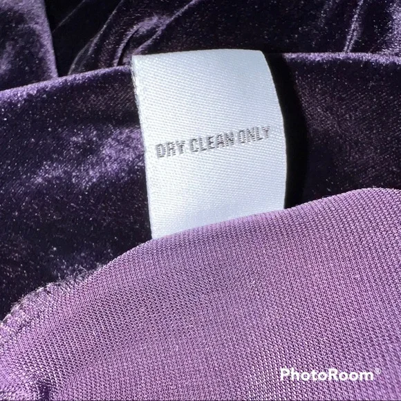 🇺🇸SOLD🇺🇸 Habitat Mandarin Velvet Shirt Top XL Purple - Picture 5 of 9